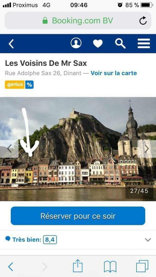 Les Voisins De Mr Sax Hotel Dinant Exterior foto